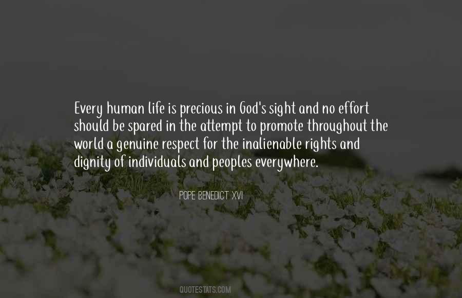 Precious Human Life Quotes #663409