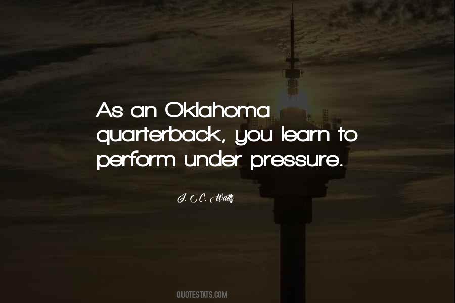 Pressure To Perform Quotes #1252686