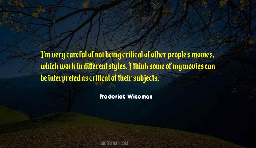 Quotes About Being Critical #1761496