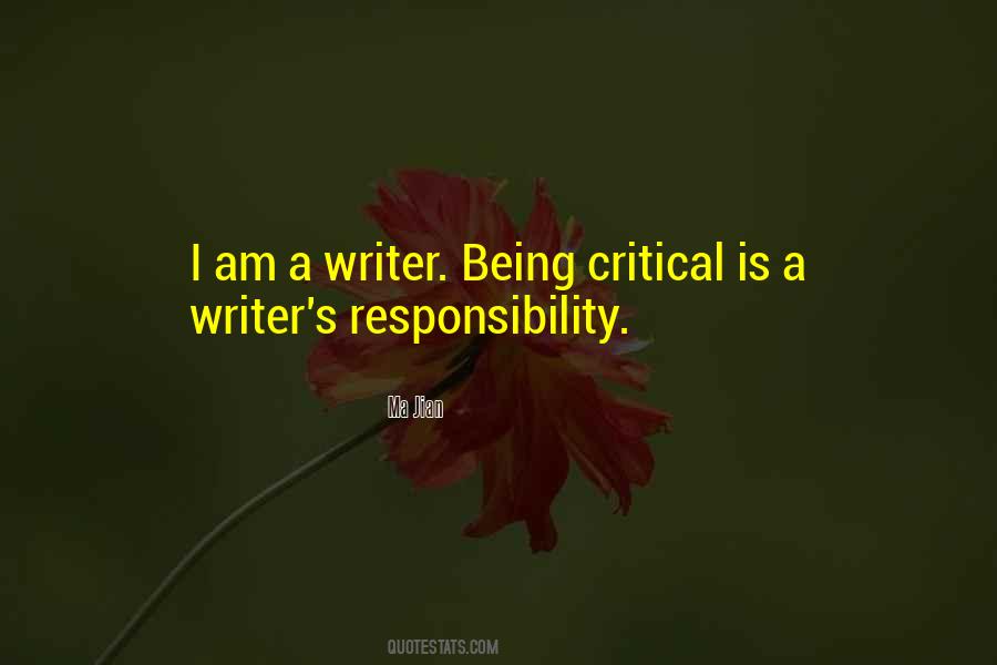 Quotes About Being Critical #814708