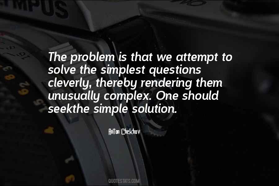 Problem And Solution Quotes #113473