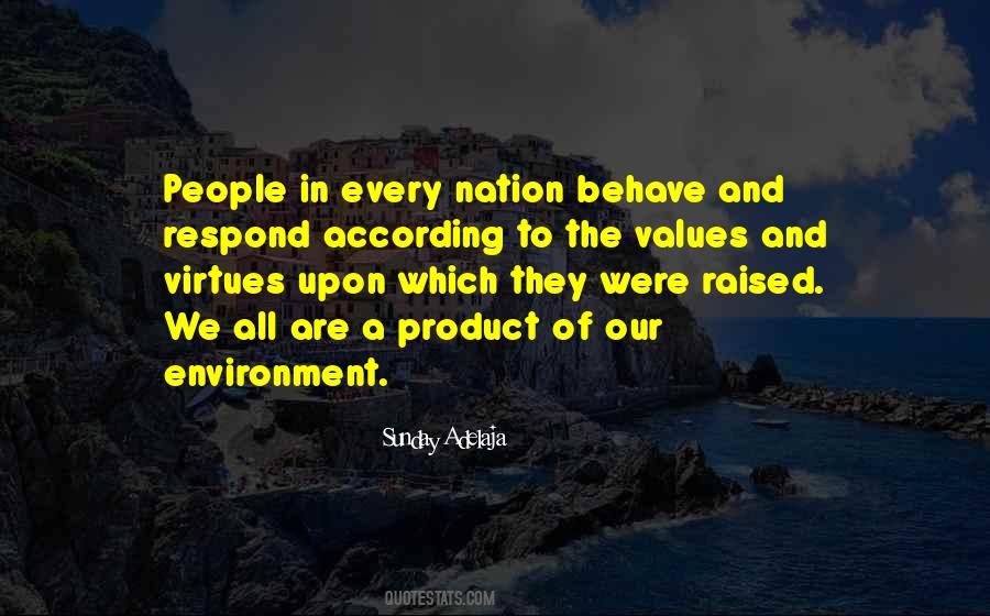 Product Of My Environment Quotes #55043