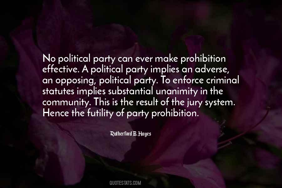 Prohibition Party Quotes #556166