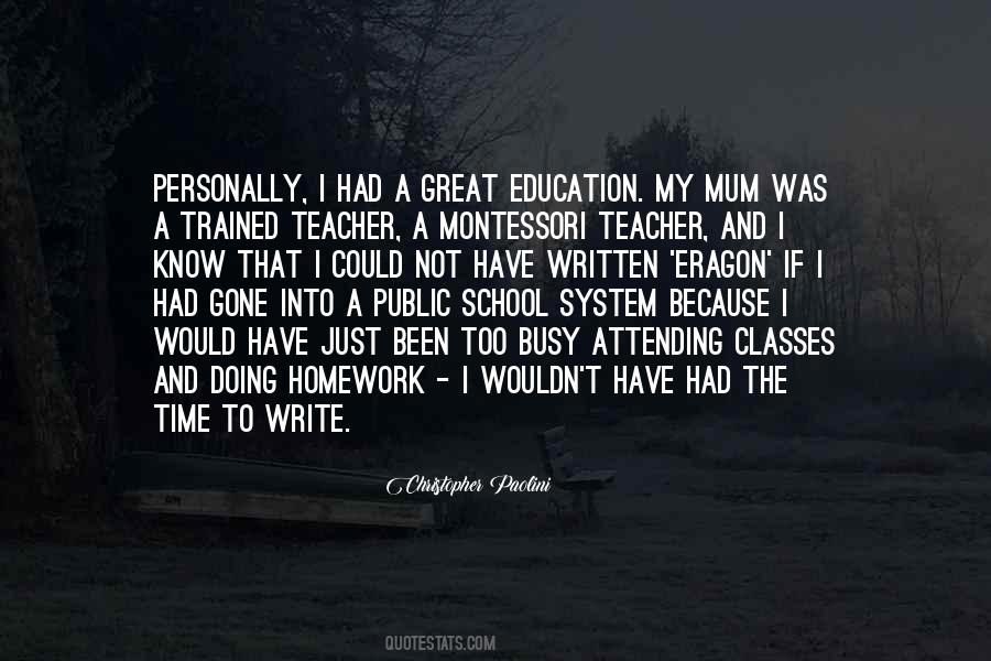 Public School Teacher Quotes #982956
