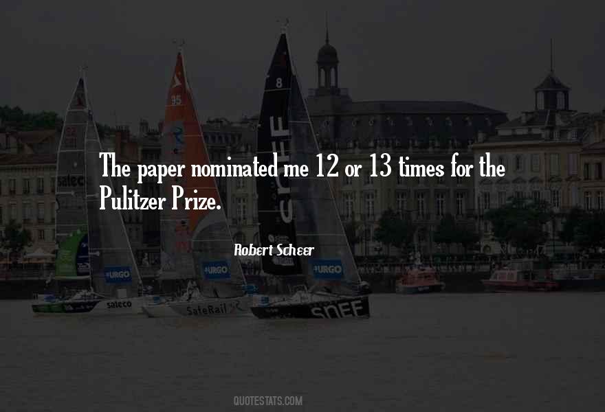 Pulitzer Prize Quotes #1054488