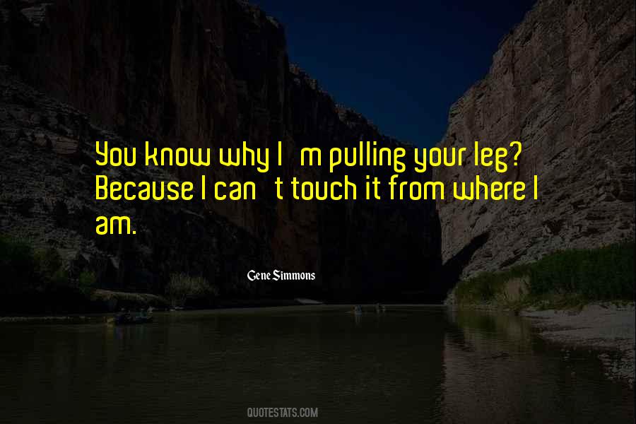 Pulling Your Leg Quotes #1237111