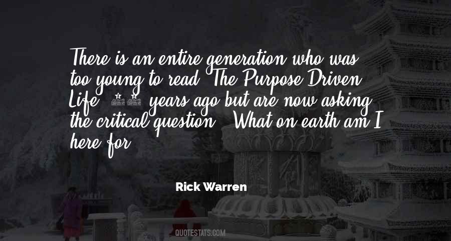 Purpose Driven Quotes #1431165