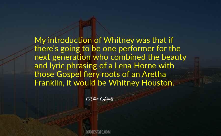 Quotes About Whitney Houston #1405072
