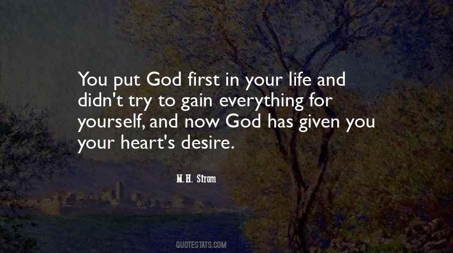 Put God First In Your Life Quotes #436647