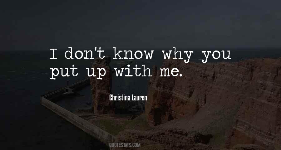 Put Up With You Quotes #297981