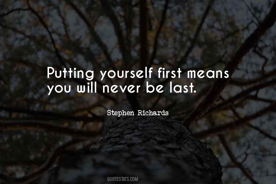 Putting You First Quotes #899161