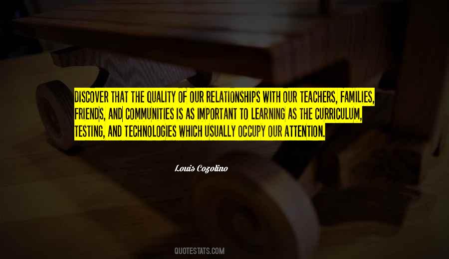 Quality Of Relationships Quotes #1441636