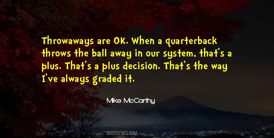Quarterback Quotes #405670 Quarterback Quotes #405670