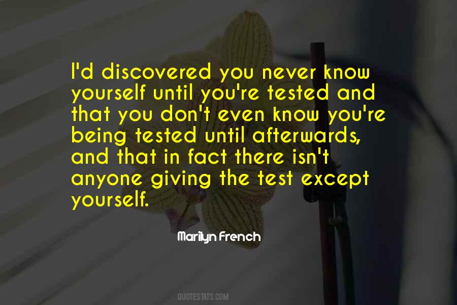 Quotes About Being Tested #19787