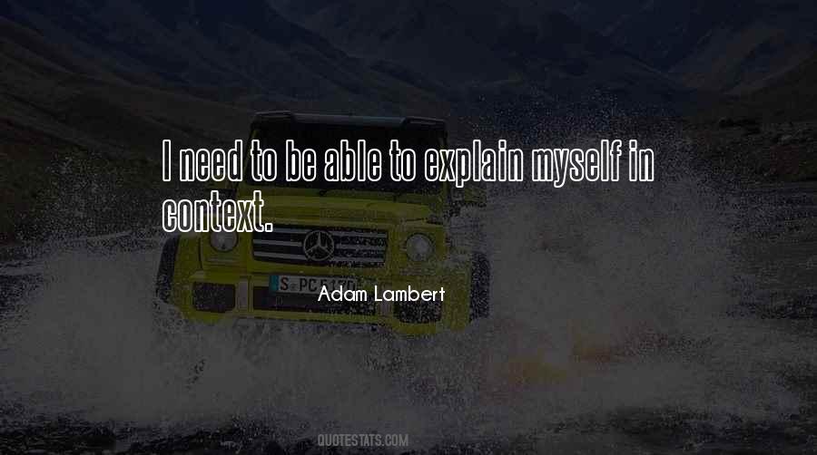 Quotes About Adam Lambert #103284