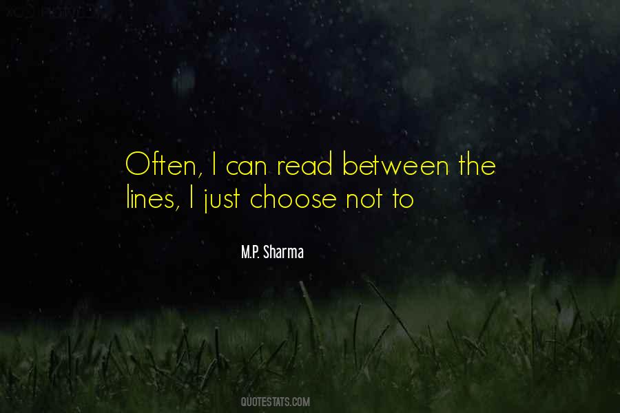 Read Between The Lines Quotes #262763