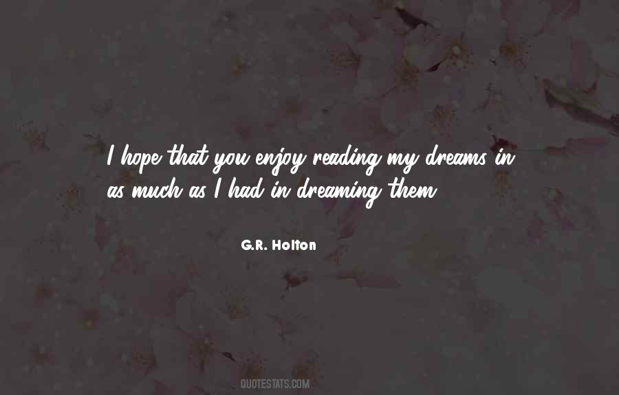 Reading Dreams Quotes #905608