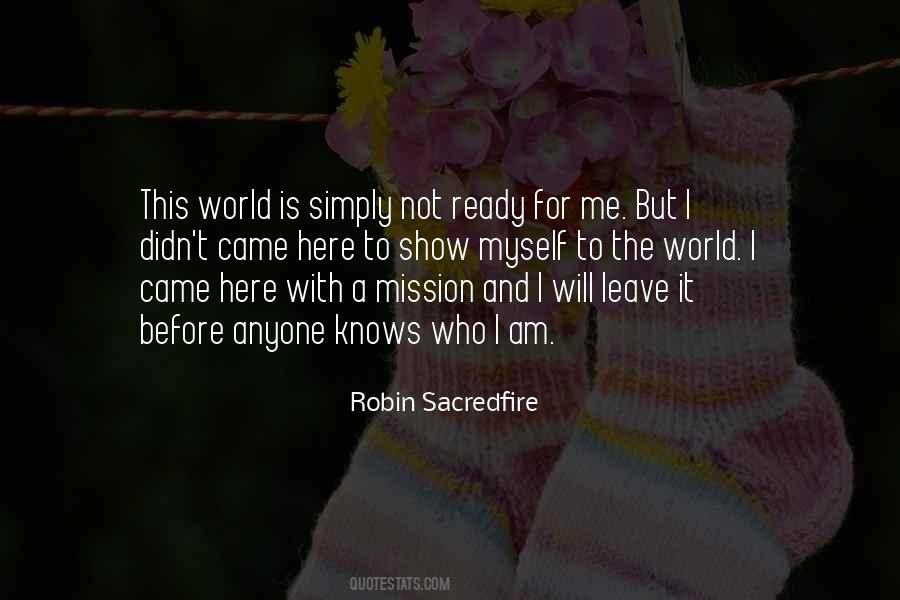 Ready To Leave This World Quotes #1572352