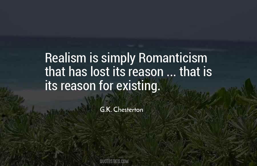 Realism Vs Romanticism Quotes #1247494