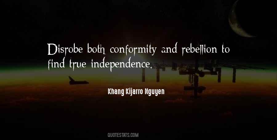 Rebellion Vs Conformity Quotes #1447798