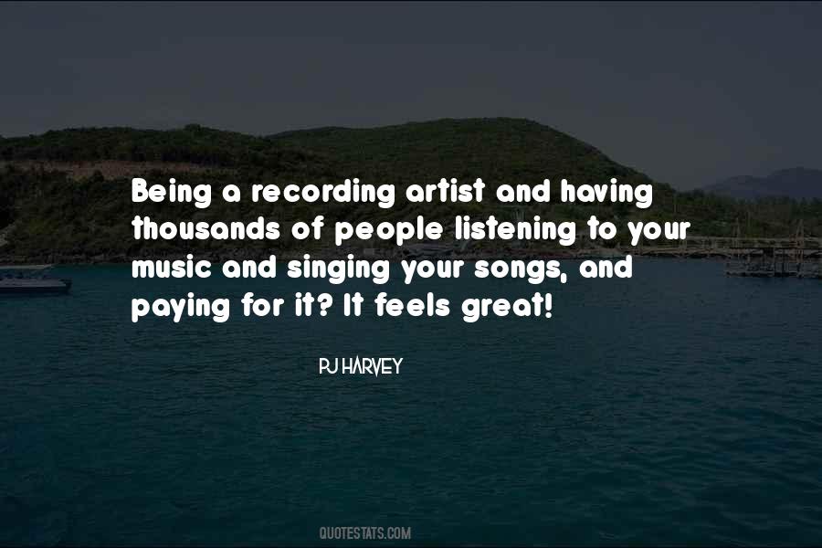 Recording Artist Quotes #1310211