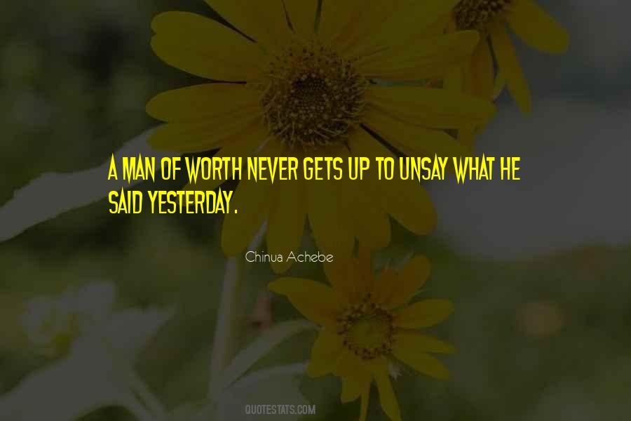 Quotes About A Man Worth #93133