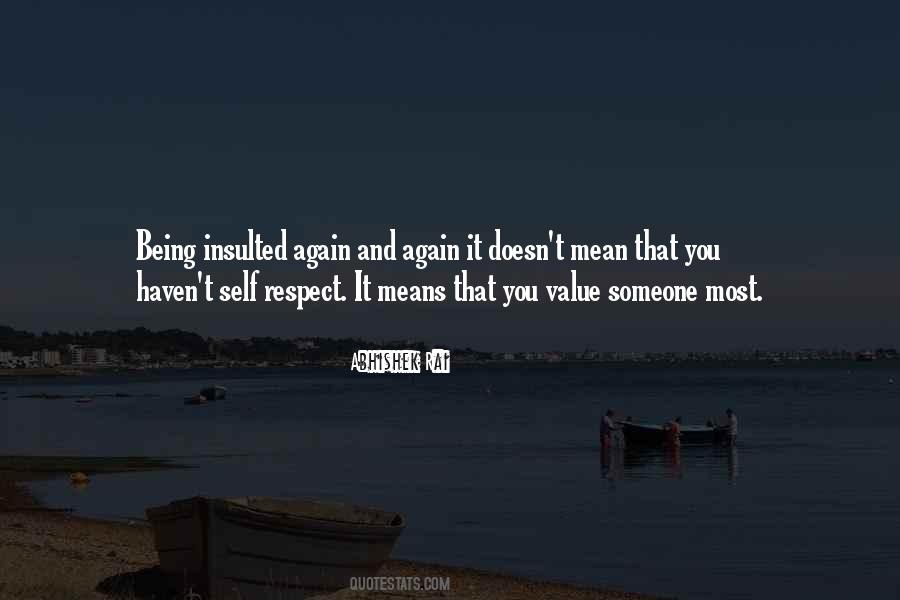 Respect And Value Yourself Quotes #595559