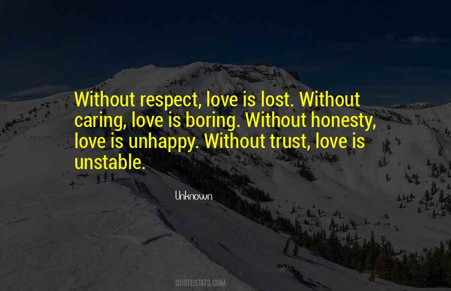 Respect Love Honesty Quotes #687914