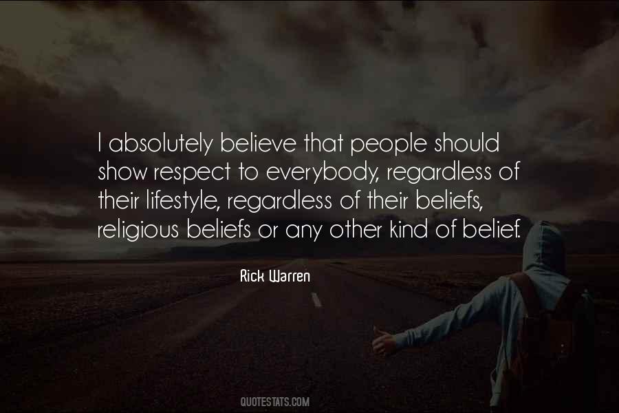 Respect Others Beliefs Quotes #161448