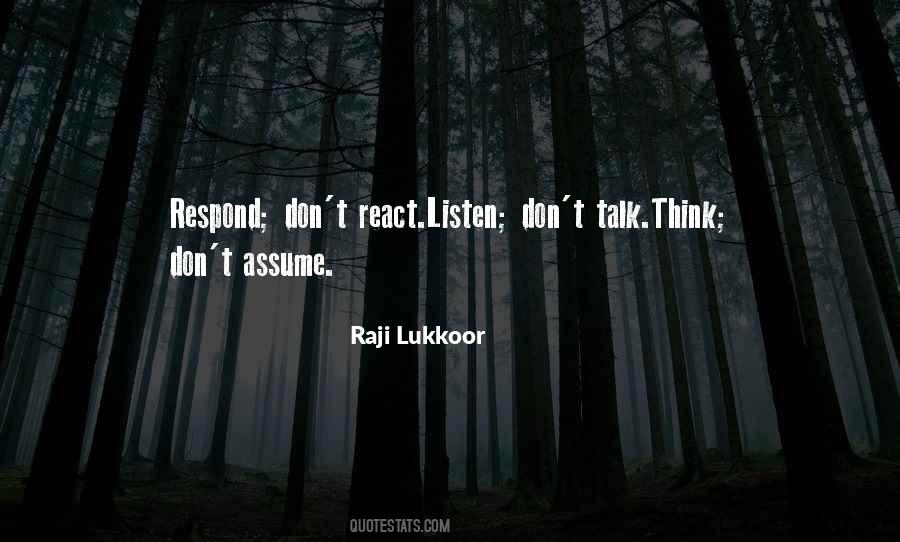Respond Not React Quotes #253146