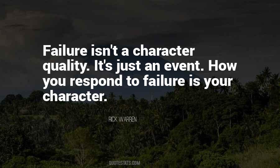 Respond To Failure Quotes #288690