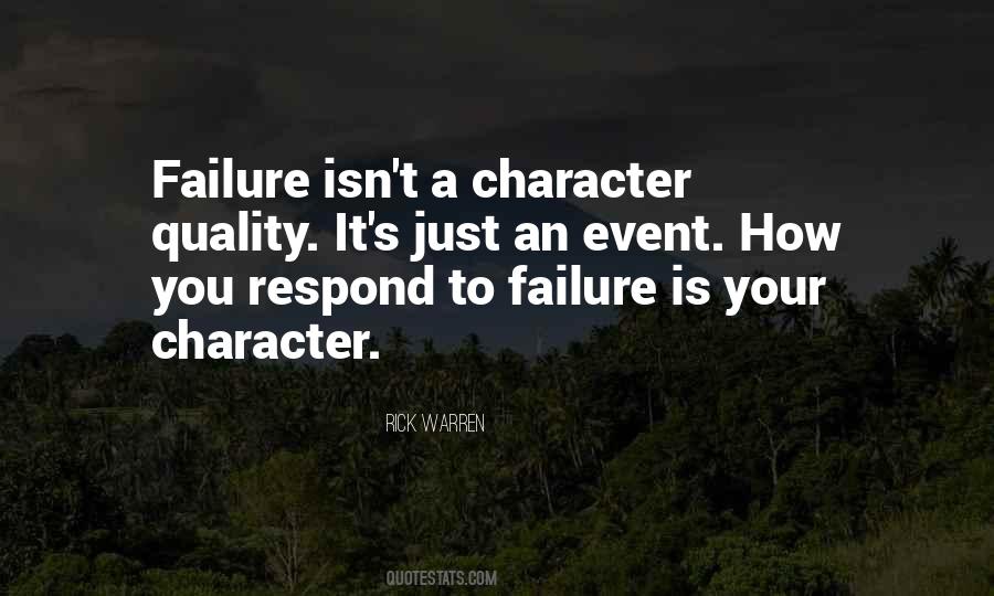 Respond To Failure Quotes #288690