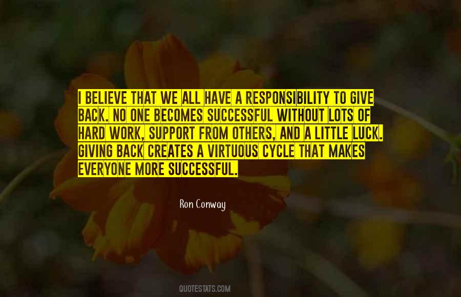 Responsibility To Give Back Quotes #1751339