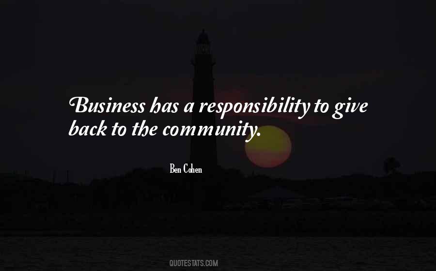 Responsibility To Give Back Quotes #1792232