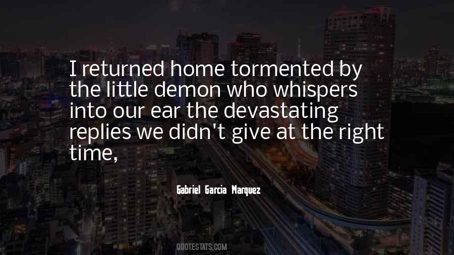 Returned Home Quotes #887160