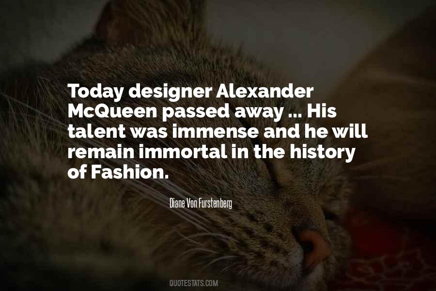 Quotes About Alexander Mcqueen #1363534