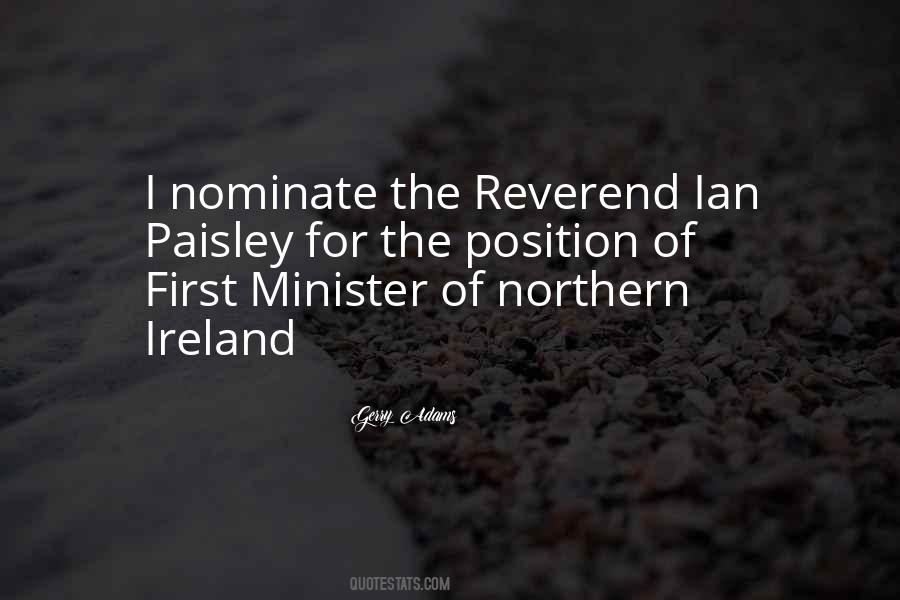 Reverend Ian Paisley Quotes #1021047