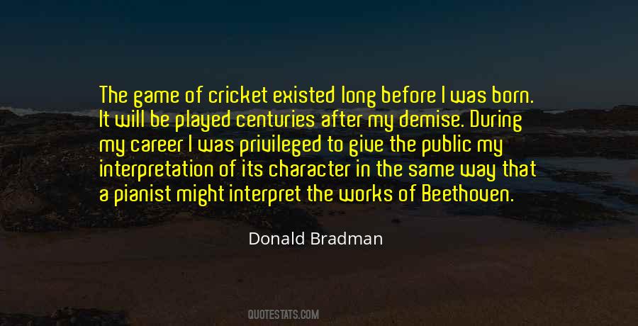 Quotes About Donald Bradman #1679975