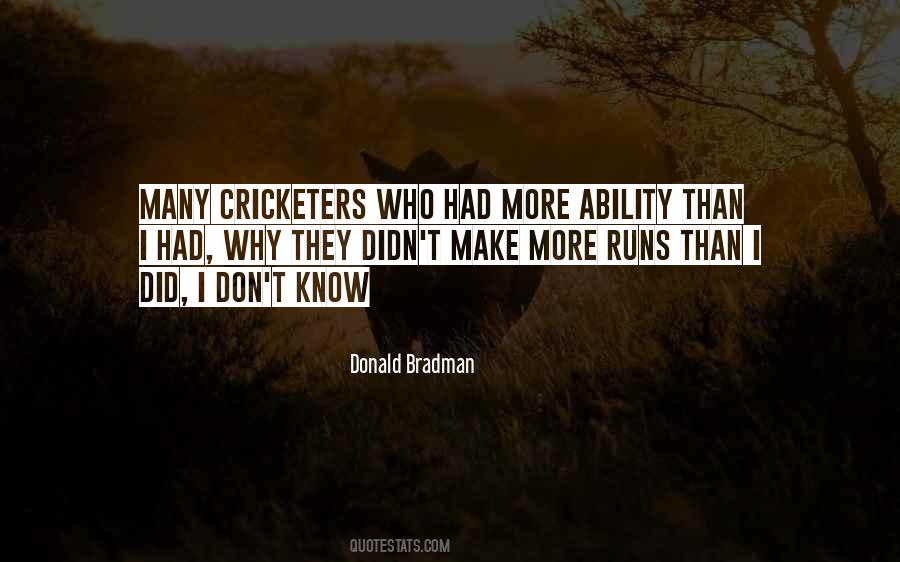 Quotes About Donald Bradman #318386