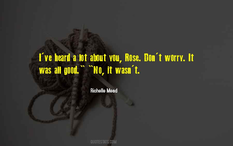 Richelle Mead Vampire Academy Quotes #1026872