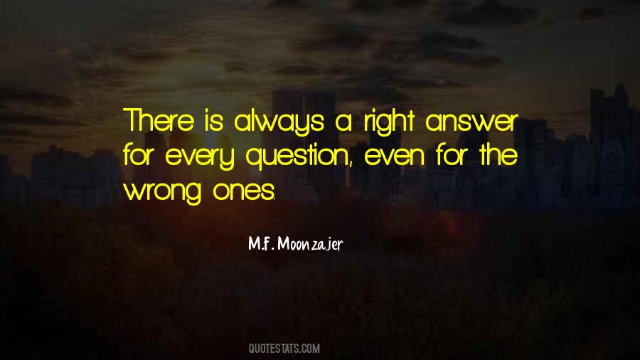 Right Answer Quotes #693014