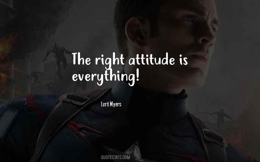 Right Attitude Quotes #846557