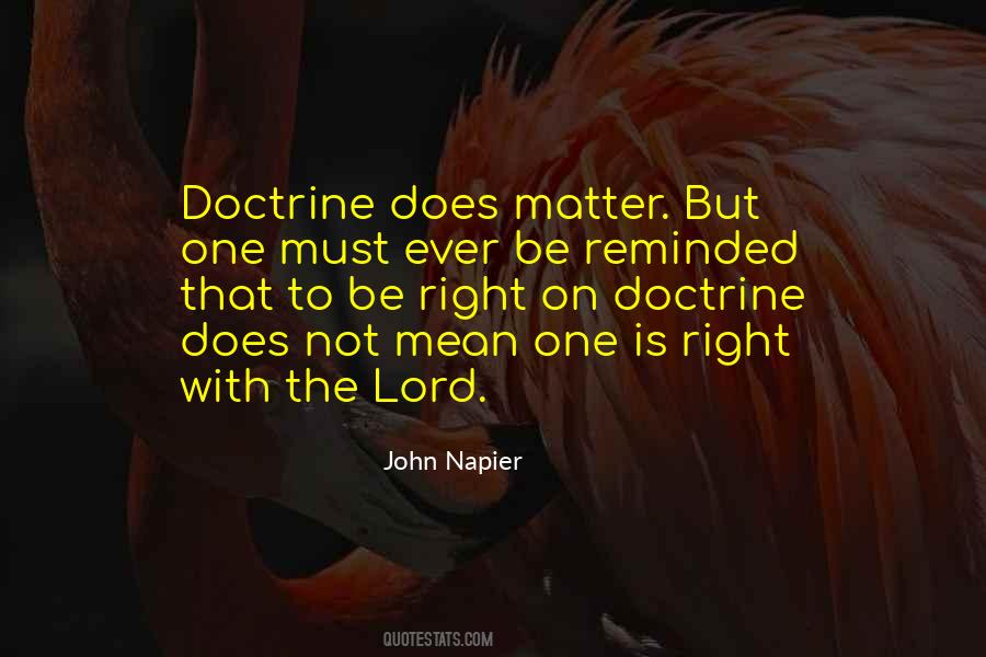 Right Doctrine Quotes #1495773