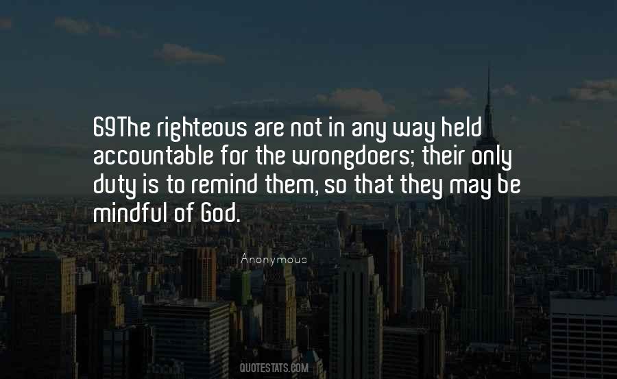 Righteous God Quotes #106766