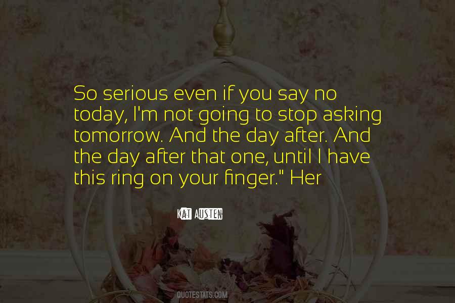Ring On My Finger Quotes #1180002