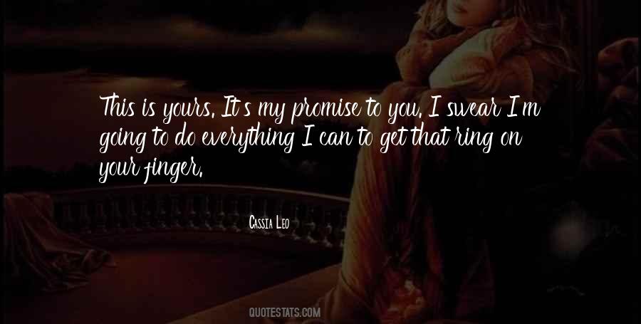 Ring On My Finger Quotes #38859