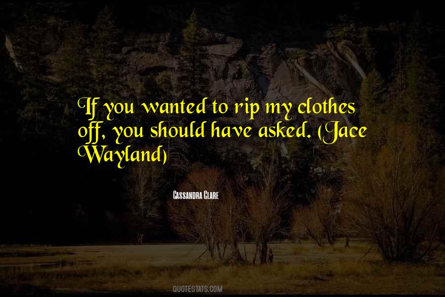 Rip Your Clothes Off Quotes #371715