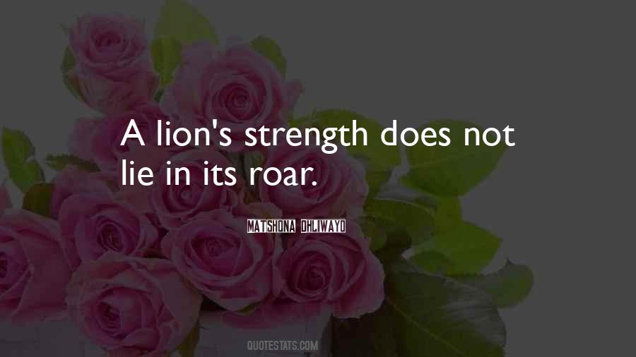 Roar Of A Lion Quotes #1186563