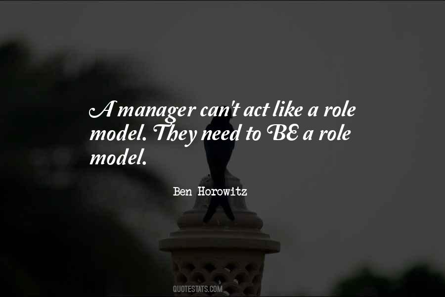 Role Model Manager Quotes #1775411