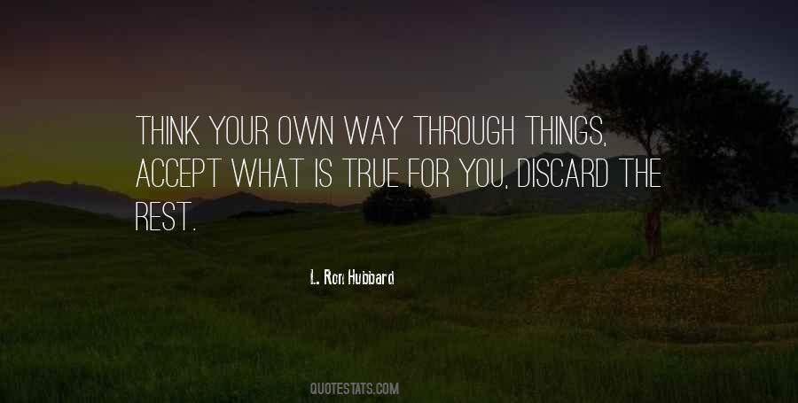 Ron Hubbard Quotes #688037